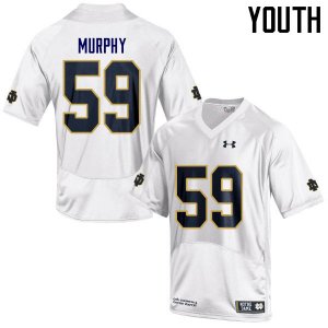 Notre Dame Fighting Irish Youth Kier Murphy #59 White Under Armour Authentic Stitched College NCAA Football Jersey EAX1199QG